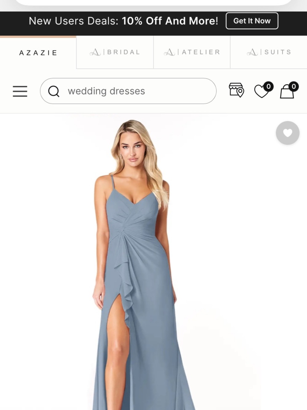 Azazie Emerald Dress in Lilac (see photos) Spaghetti-Strap Maxi Dress